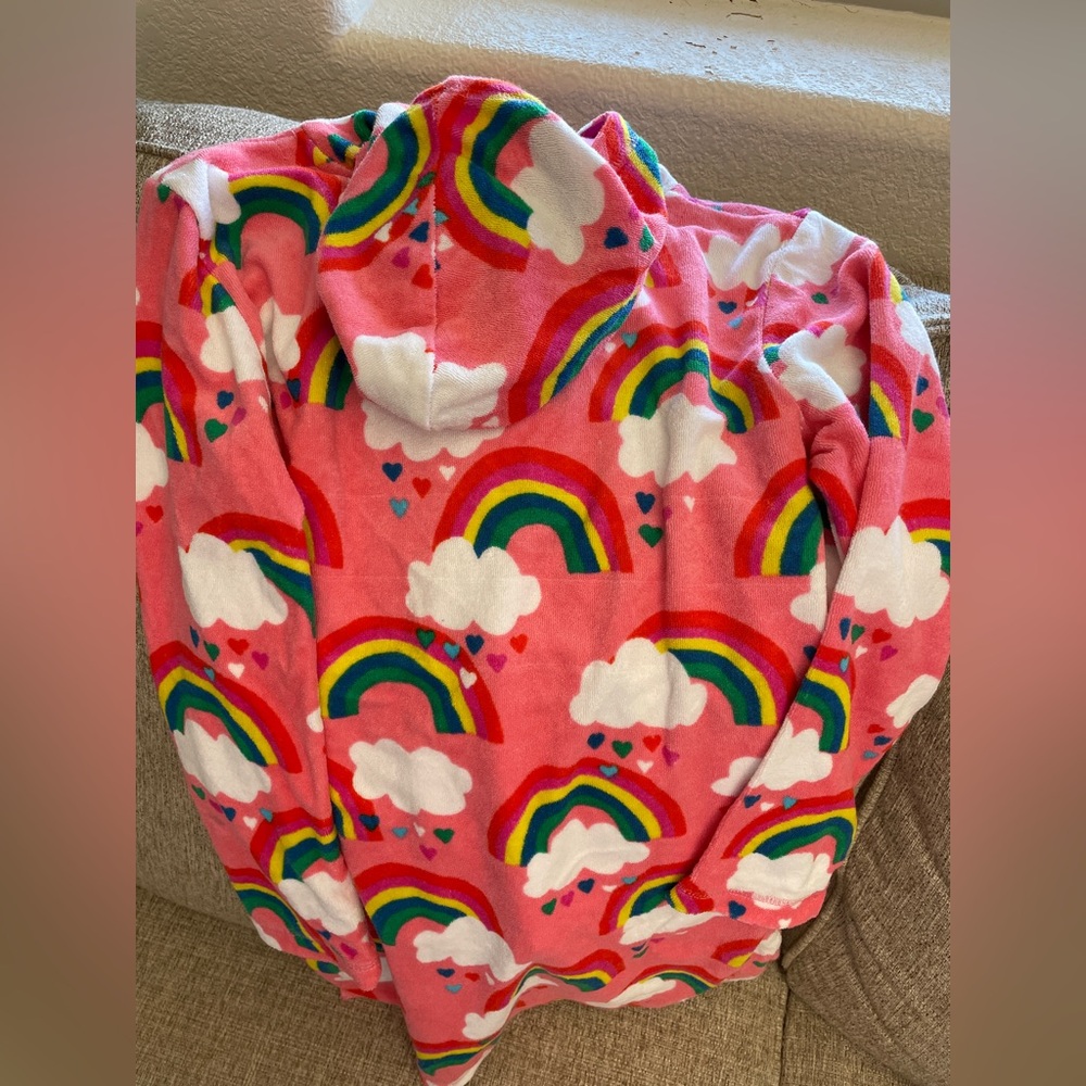New boden rainbow pink
 towelling throw-on / girl 8-9years - Picture 5 of 5